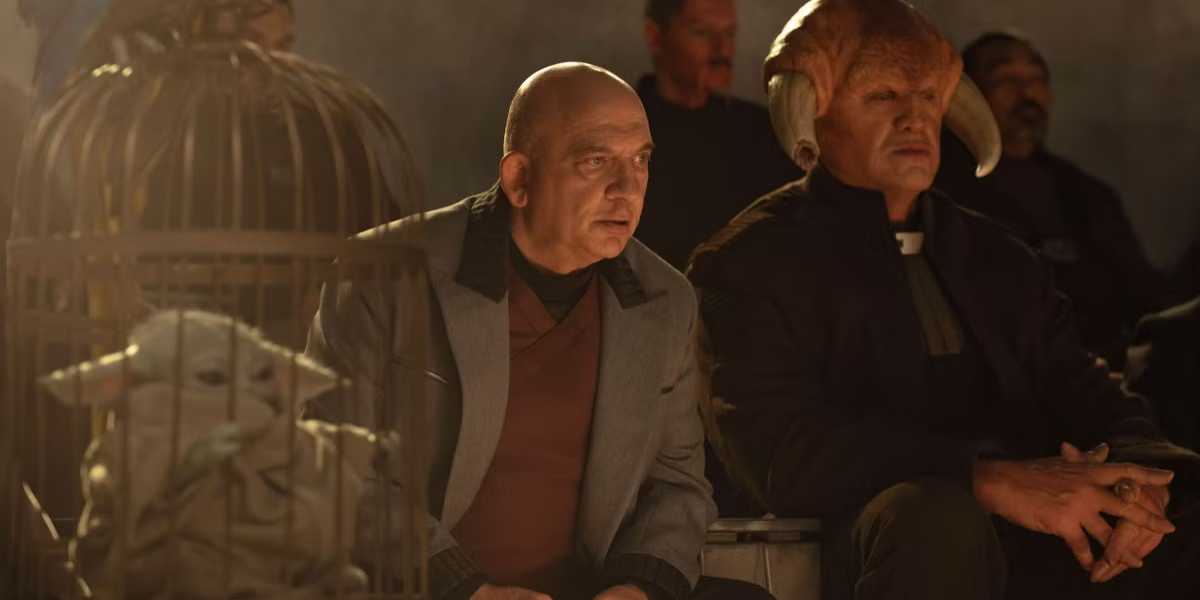 Johnny Coyne as crime lord Janu Coin in 'The Mandalorian and Grogu'