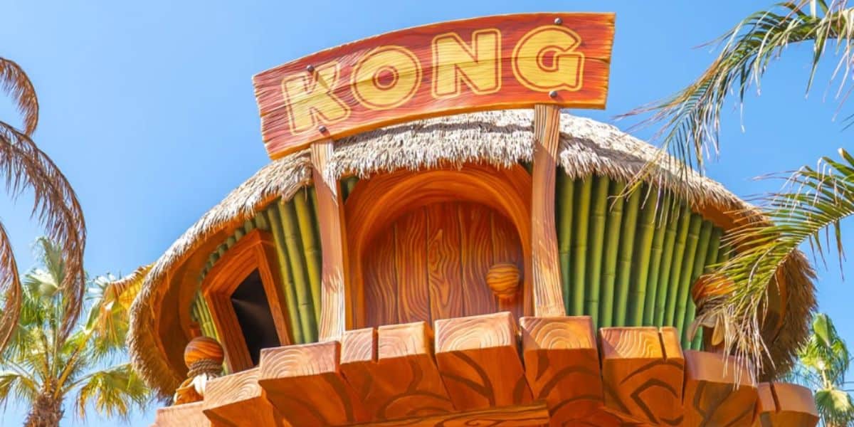 donkey kong's home in universal orlando's epic universe in SUPER NINTENDO WORLD area