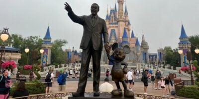 The Partners Statue in front of Cinderella Castle at Magic Kingdom Park