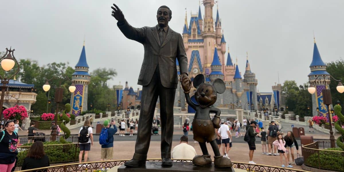 The Partners Statue in front of Cinderella Castle at Magic Kingdom Park