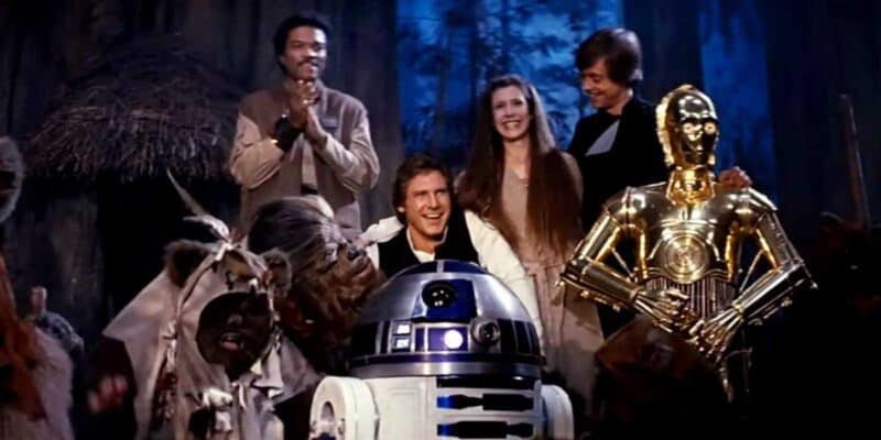 The main cast of 'Star Wars: Episode VI -- Return of the Jedi'