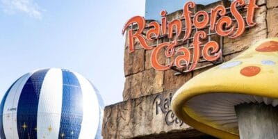 Rainforest Cafe exterior at Disney Village