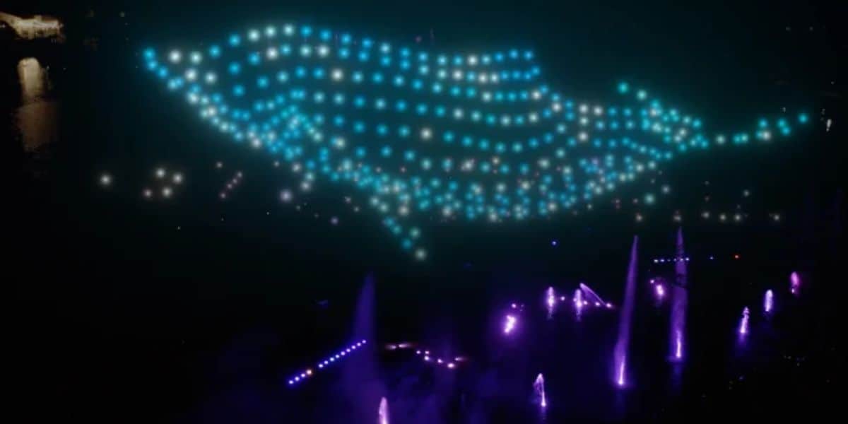 Ocean of Dreams drone show at SeaWorld San Diego