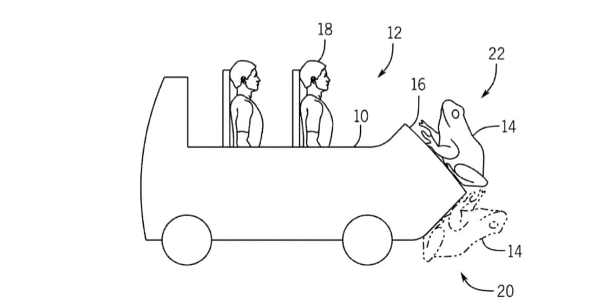 Universal Orlando's patent for a frog jumping onto ride vehicle