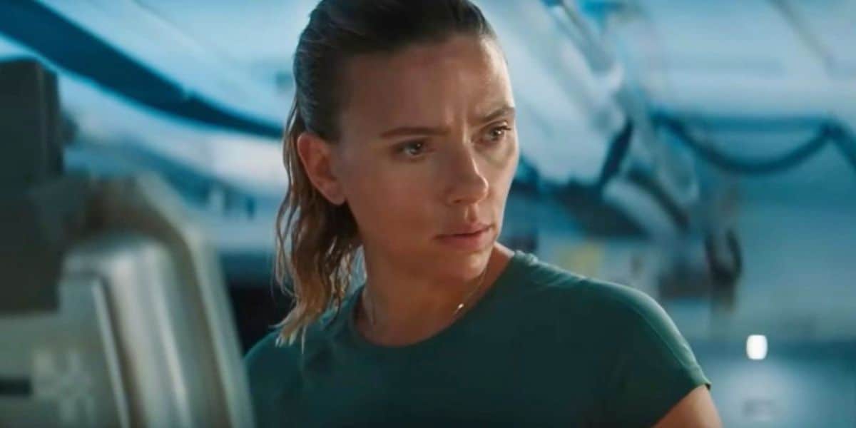 Scarlett Johansson at sea in 'Jurassic World Rebirth'