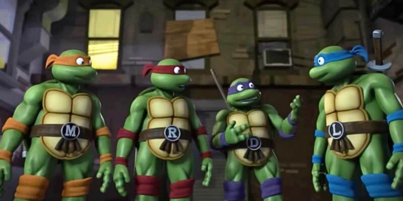 The 1987 Turtles in the 2012 TMNT series