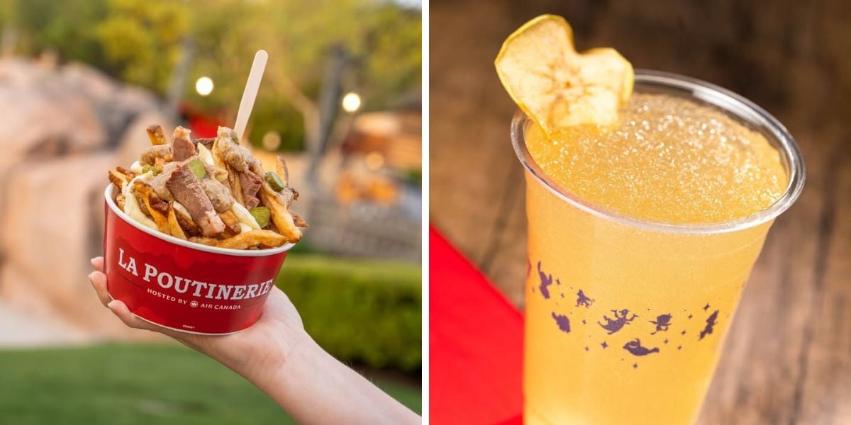 Poutine and an apple slushy from La Poutinerie