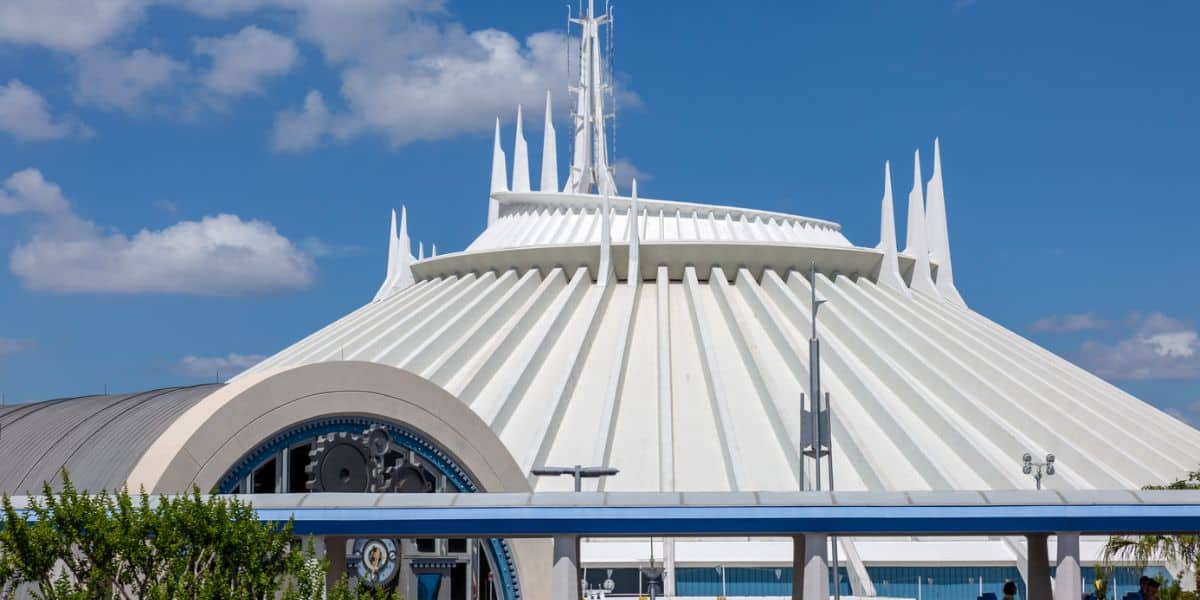 Tomorrowland's space mountain ride in magic kingdom