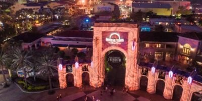Universal Studios Florida entrance during Halloween Horror Nights