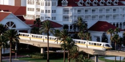 The Monorail passes through Disney's Grand Floridian Resort & Spa