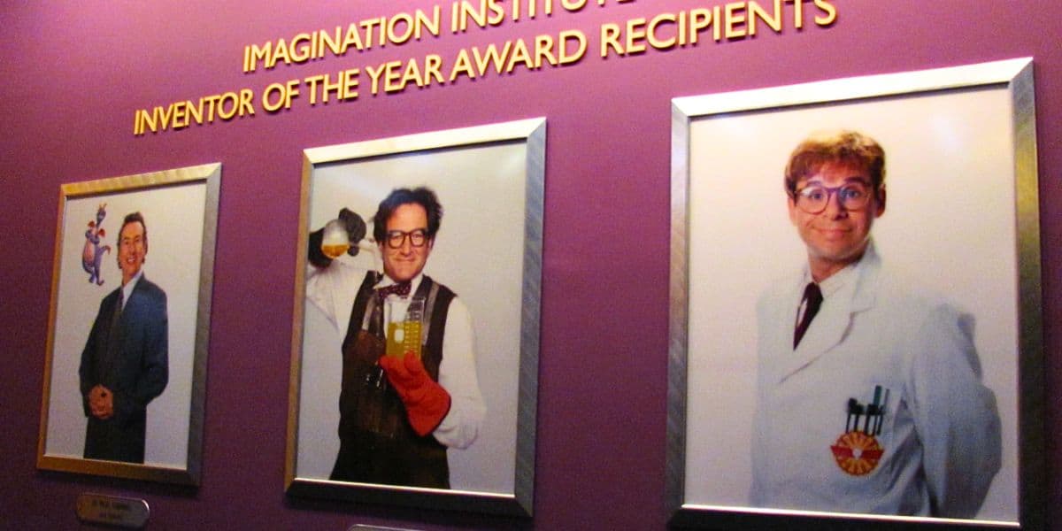 journey into imagination with figment inventor award wall epcot