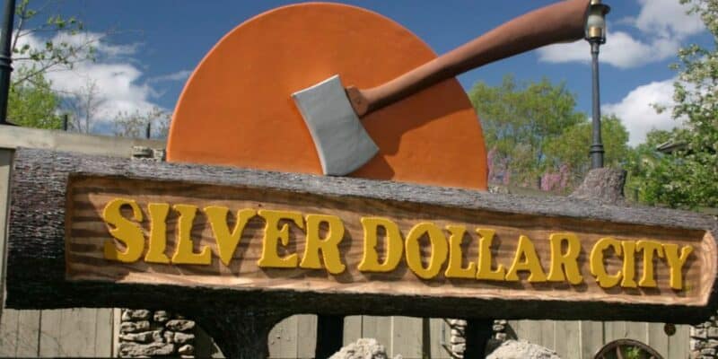 The Silver Dollar City sign.