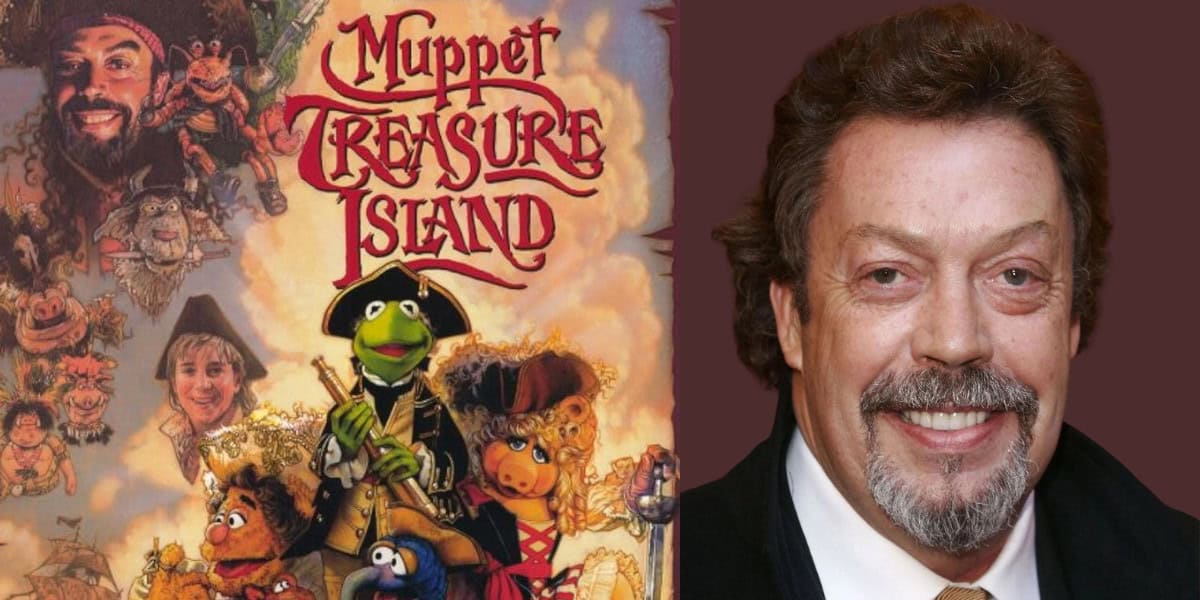 Tim Curry portraying Long John Silver in Disney’s 1996 film Muppet Treasure Island.
