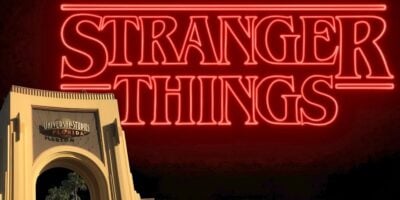 Stranger Things: Return to Hawkins projected across the Universal Studios Florida lagoon during Halloween Horror Nights 35.
