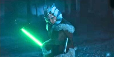 Ariana Greenblatt with her lightsaber in 'Ahsoka' Season 2