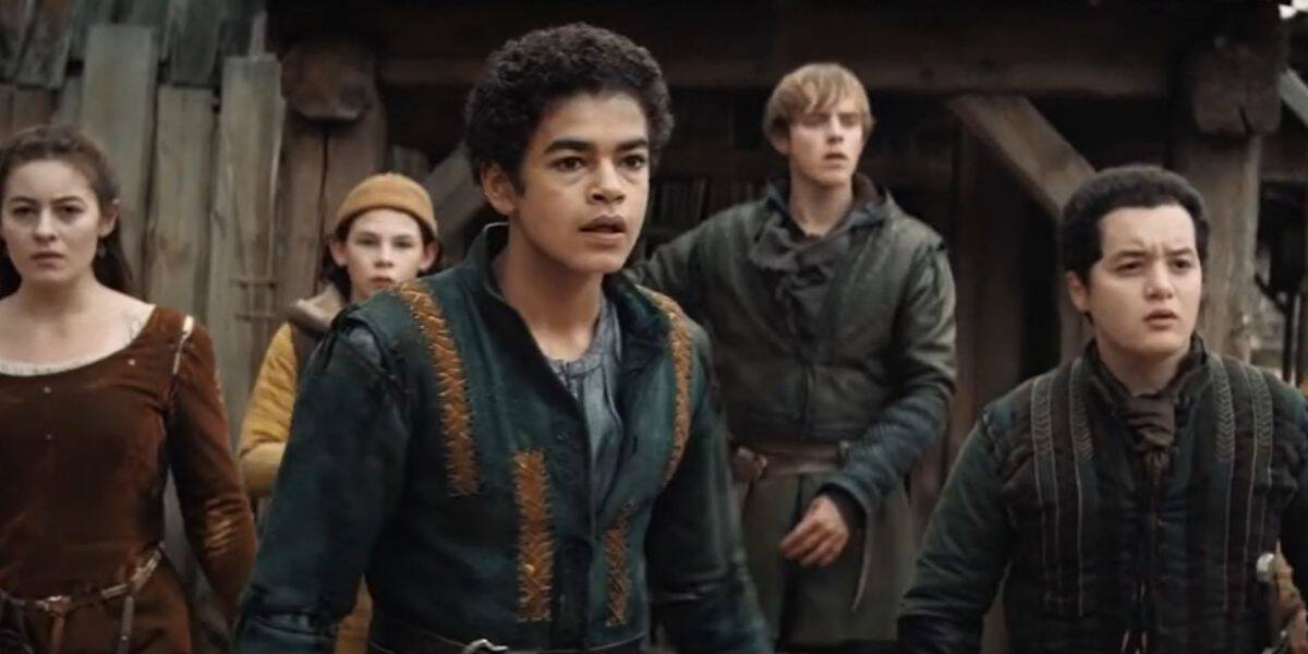 Jack Barton (rear right) in 'The Letter for the King'