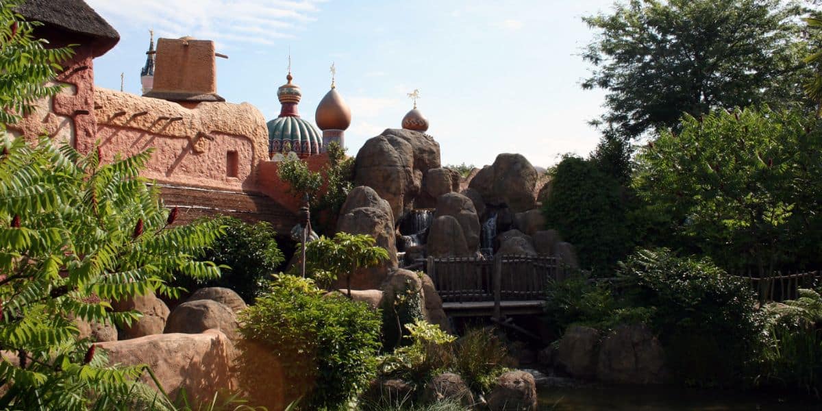 The Adventureland skyscape at Disneyland Paris