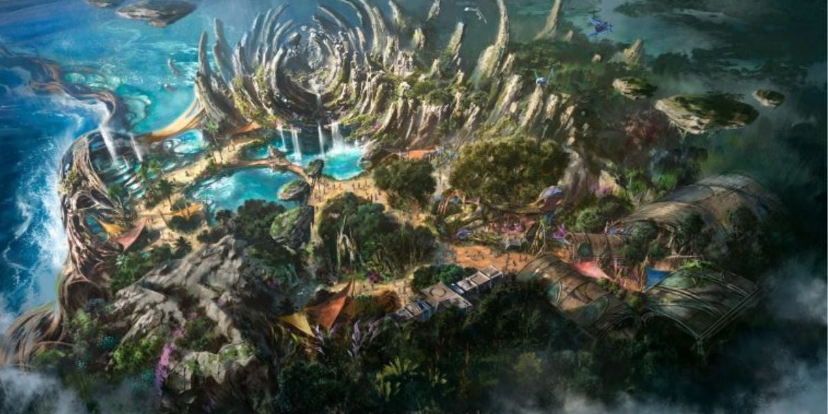 An artist render of the Avatar Land at Disneyland