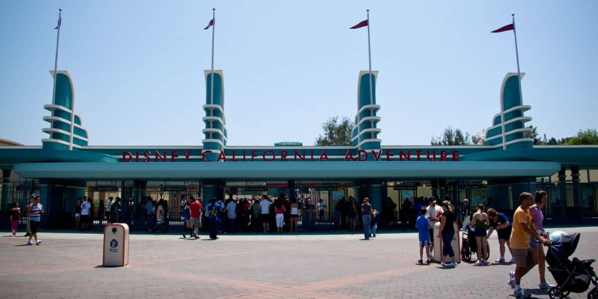 The entrance to Disney California Adventure Park during the day.