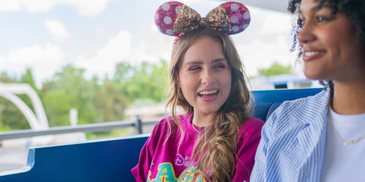 Disney World guests ride Peoplemover in Magic Kingdom's Tomorrowland