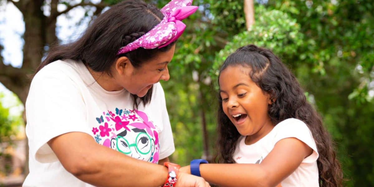 Disney World guests stare in amazement at Magicbands