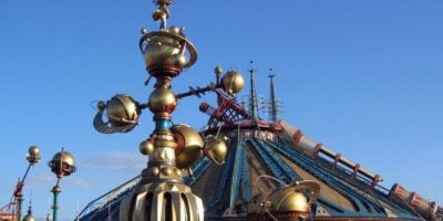 space mountain roof in tomorrowland section of disneyland paris
