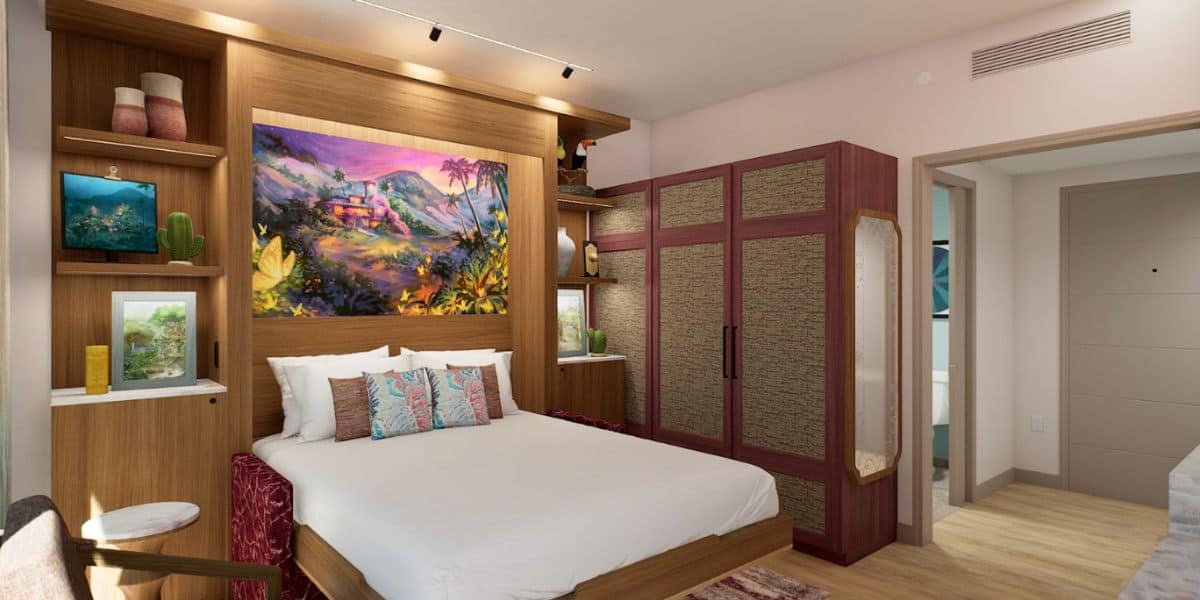 encanto inspired room at disney world's lakeshore lodge