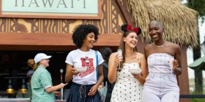 disney world guests enjoy epcot's food and wine festival