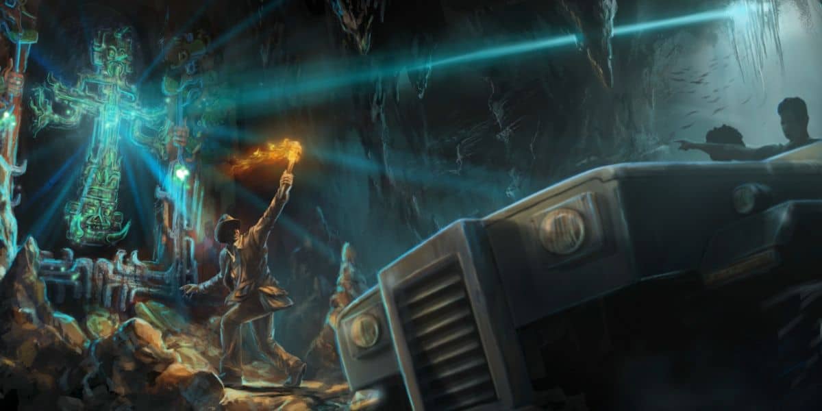 Concept Art for Indiana Jones and the Myth of the Jade Serpent at Disney's Animal Kingdom
