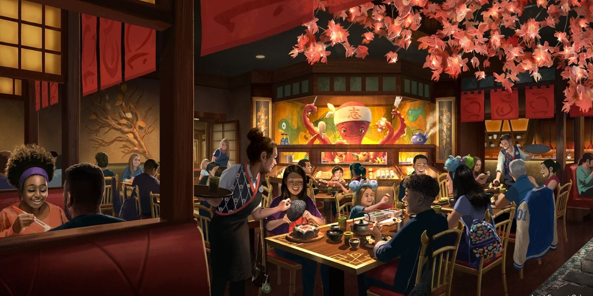 Harryhausen’s Restaurant at Monsters Inc. Land concept art