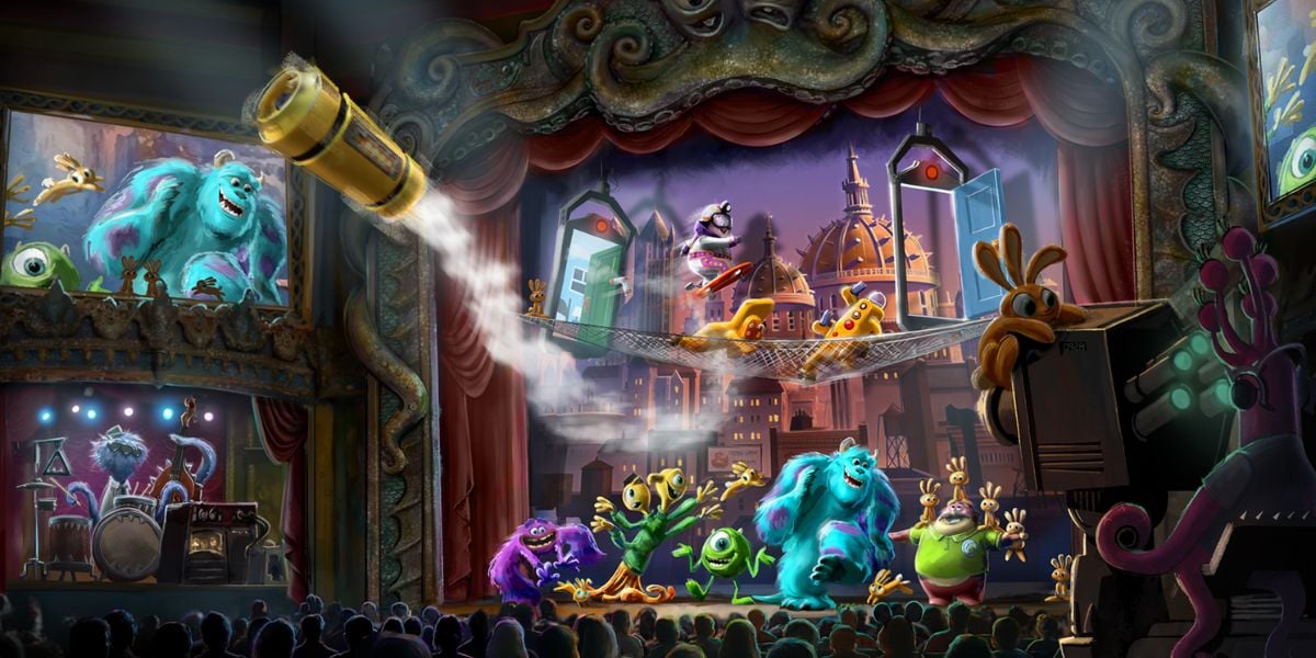 Monsters Inc. Land concept art at Disney's Hollywood Studios