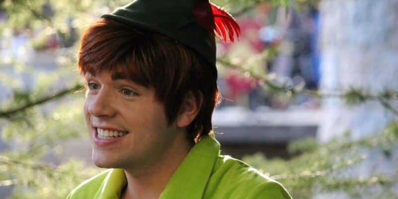 Peter Pan smiles at Disneyland.