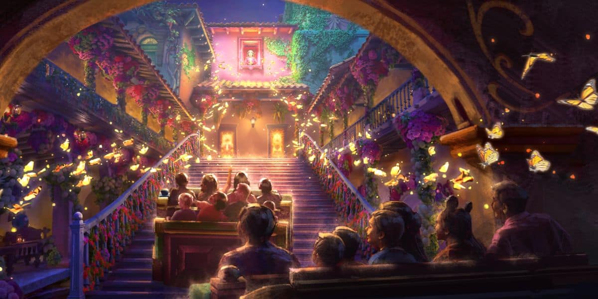 encanto ride in pueblo esperanza animal kingdom area concept art