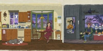 new halloween scene for carousel of progress modernization at disney world