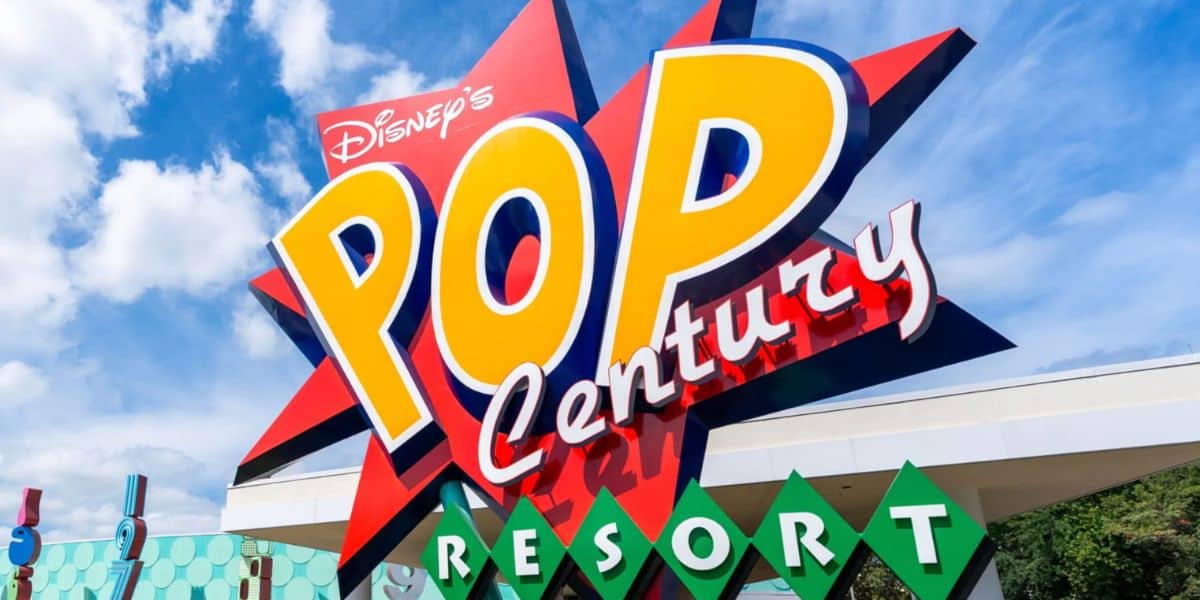 disney world's pop century resort hotel entrance