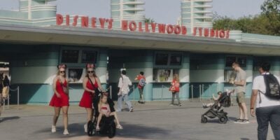 Guests at the entrance to Disney's Hollywood Studios