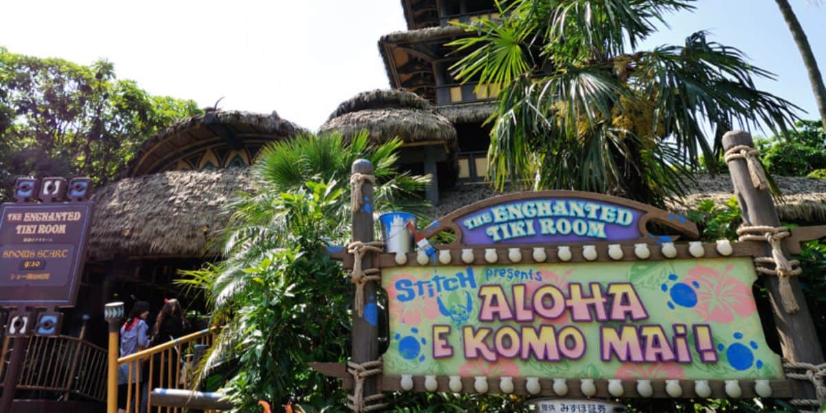 Exterior of the Enchanted Tiki Room at Tokyo Disneyland