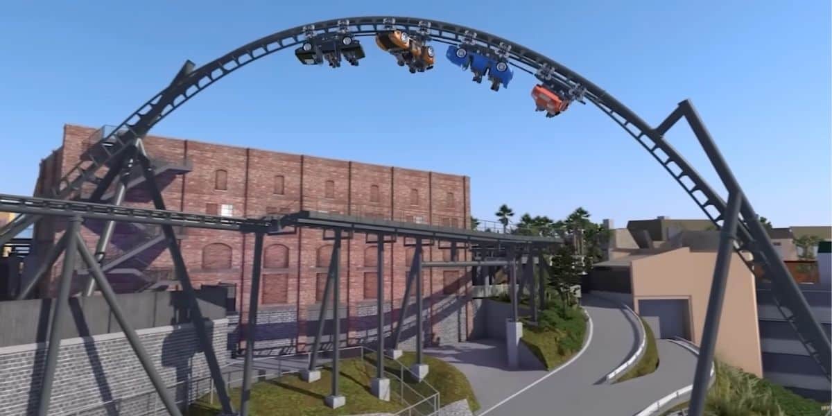 upside down, spinning vehicles for Universal's fast and furious: hollywood drift coaster
