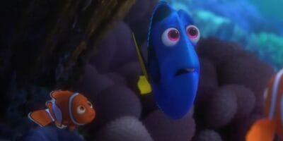 Dory and Nemo look sad.