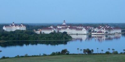 An aerial look at Disney's Grand Floridian Resort & Spa.
