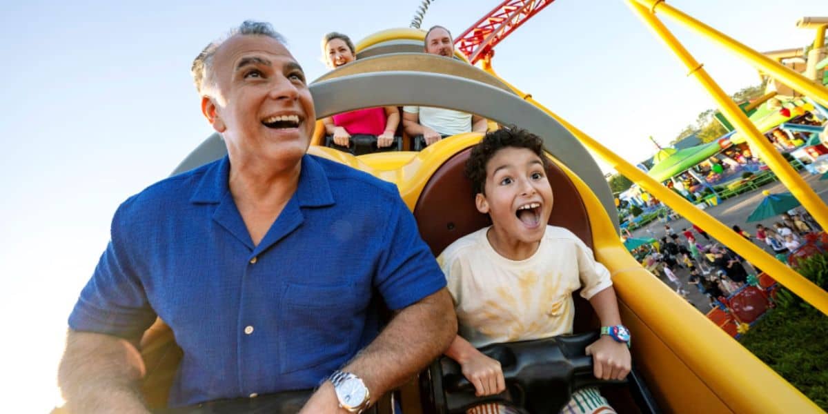 guests ride slinky dog dash in toy story land in disney world's hollywood studios park