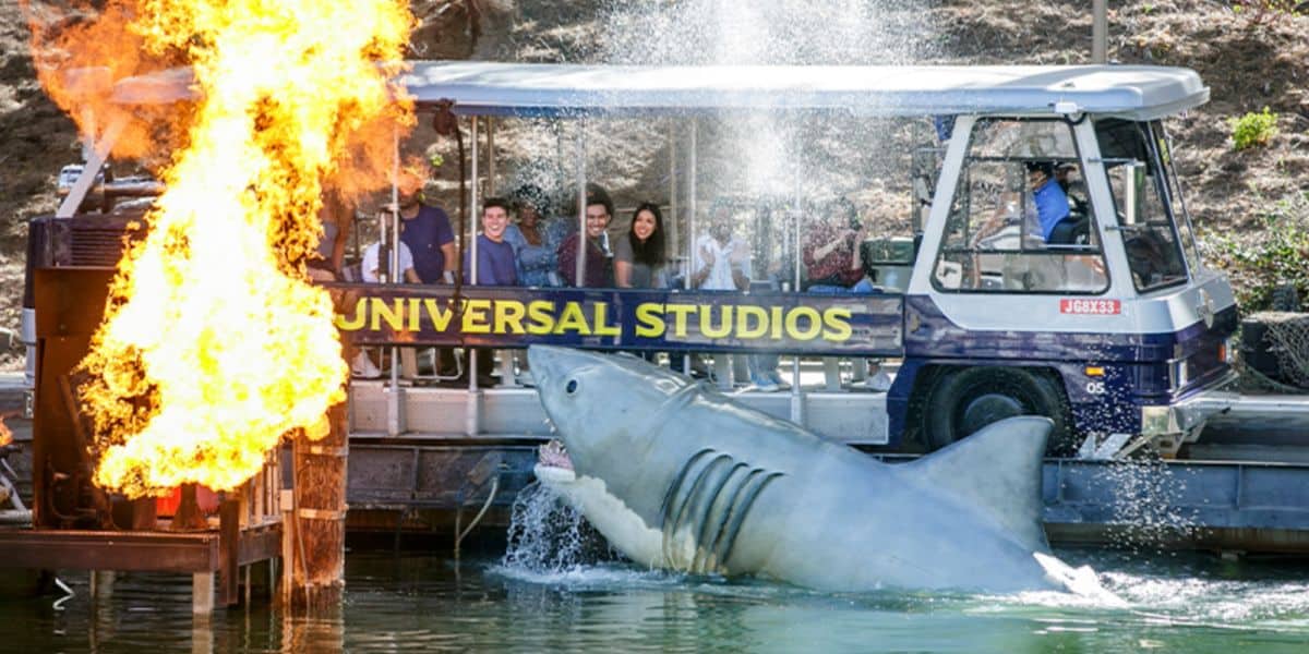 guests ride former JAWS ride at Universal Studios Florida