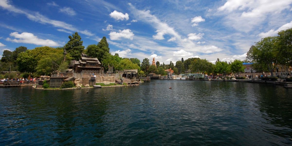 Pirate's Lair on Tom Sawyer Island and the Rivers of America at Disneyland Park