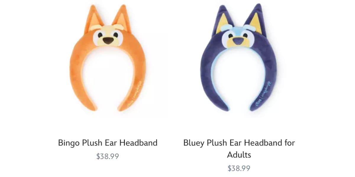 Bingo and Bluey plush ear headbands cost $38.99