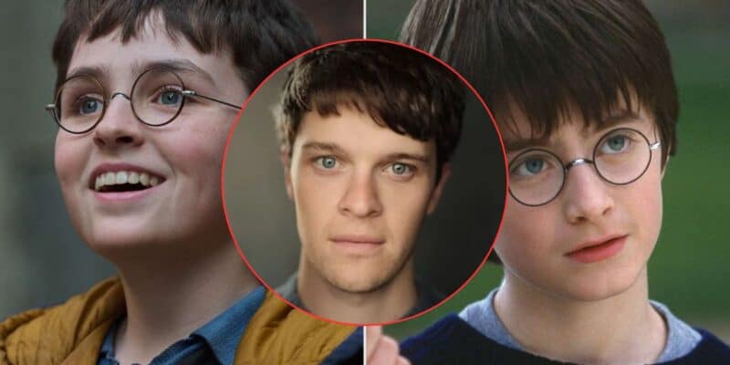 Harry Potter alongside Toby Woolf at The Making of Harry Potter.
